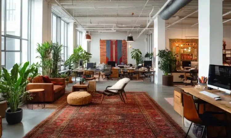 Desain interior kantor bohemian, Sumber: alittledelightful.com