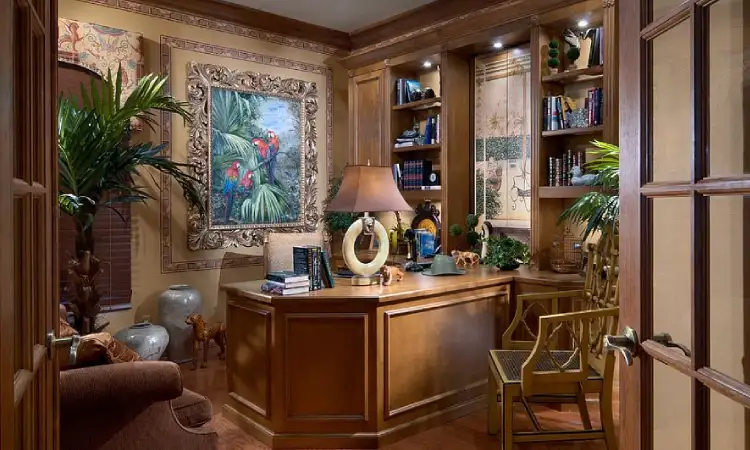 Desain kantor vintage tropical, Sumber: decoist.com