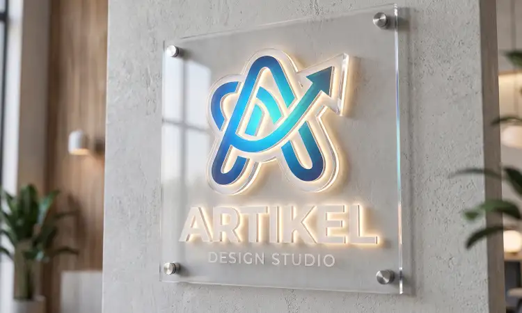 Bentuk desain logo akrilik, Sumber: AI